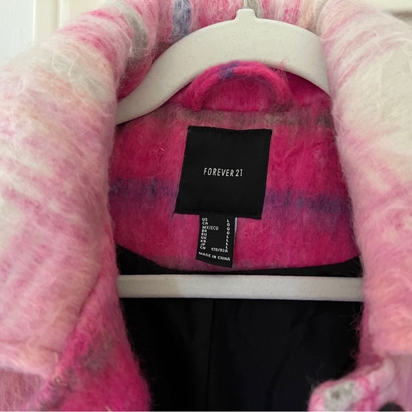 Forever 21 Pink Plaid Jacket - Picture 3 of 5